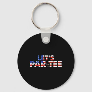 Chaveiro Vamos de Bandeira Americano Par Tee Party Golf Fun