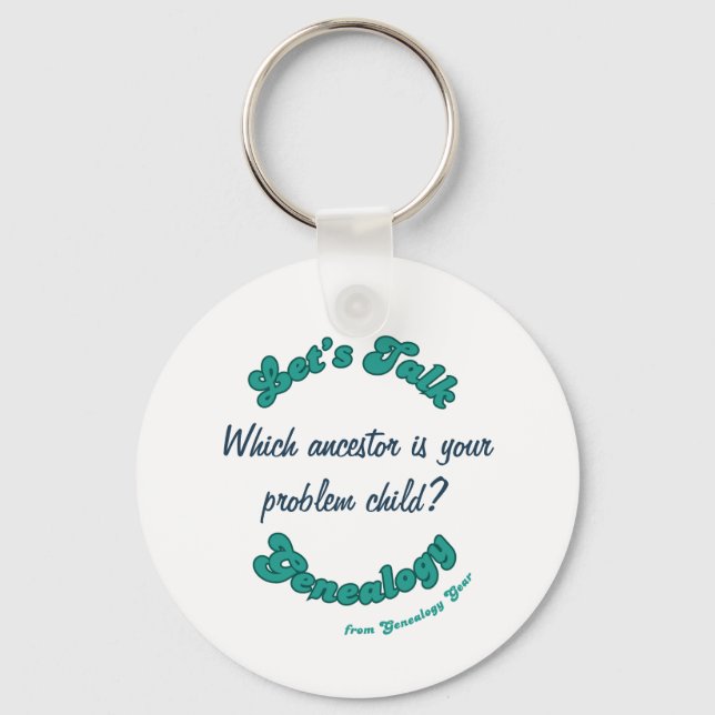 Chaveiro Vamos falar de Genealogia: Criança Problema (Frente)