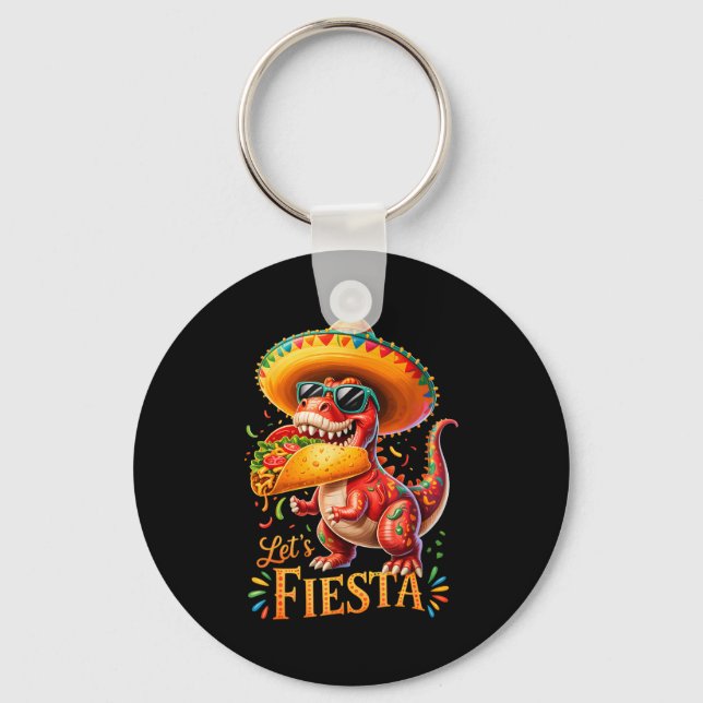 Chaveiro Vamos festejar cinco de maio dino diversão Vamos f (Frente)