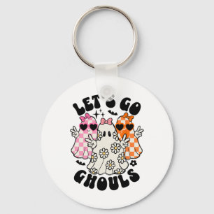 Chaveiro Vamos Ir Ghouls Halloween Ghost Floral Spooky Seas
