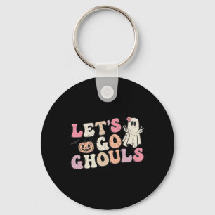 Chaveiro Vamos Ir Ghouls Halloween Retro Ghost Pumpkin Wome