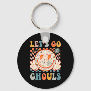 Chaveiro Vamos Ir Ghouls Hippie Rosto Rosto Retro Halloween