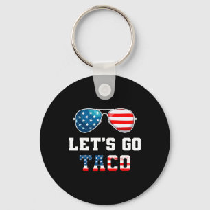 Chaveiro Vamos Lá Taco Engraçado 2025 Camiseta Vermelha Bra