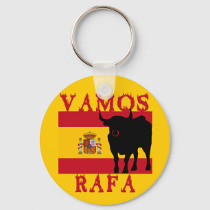 Chaveiro Vamos Rafa com a bandeira da espanha