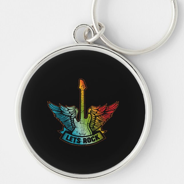 Chaveiro Vamos Rock Legend Rock and Roll Music Guitar (Frente)