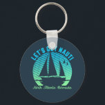 Chaveiro Vamos Vintage Retro Bermuda para Navegação Obter N<br><div class="desc">Vintage e retro oceano viagem para aqueles que adoram ir navegar e explorar o mar em um barco a vela. Mercadorias legal e incríveis para marinheiros, pescadores, capitães de navios ou capitães de navios. Perfeito para membro do clube de vela e amante desportivo de verão. Vista no próximo feriado ou...</div>