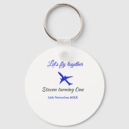 Chaveiro Vamos voa juntos no primeiro aniversário avião da 