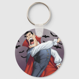Chaveiro Vampiro de Cartoon Engraçado com Bats pela Al Rio