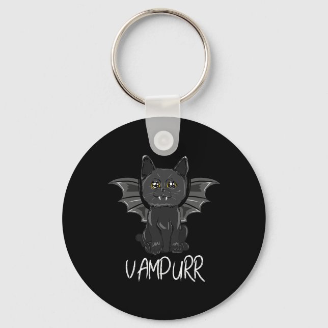 Chaveiro Vampiro de Vampiro de Gato Negro (Frente)