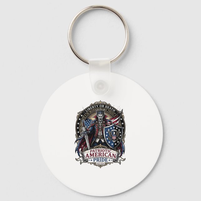 Chaveiro Vampiro Patriótico Senhor da Liberdade Monstro de  (Frente)