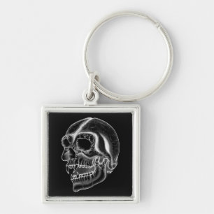 Chaveiro Vampiro skull black and design white