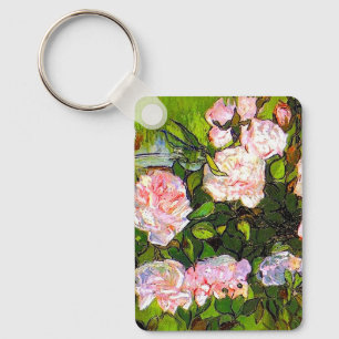 Chaveiro Van Gogh ainda vive com rosas rosa