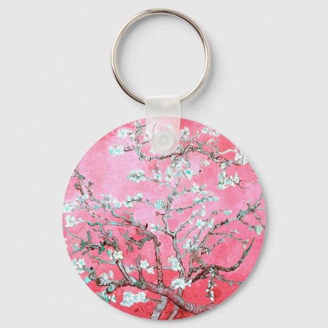 Chaveiro Van Gogh Almond Blossomo Azul Rosa (Frente)