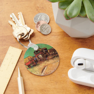 Chaveiro Van Gogh; Encampamento de ciganos com caravanas