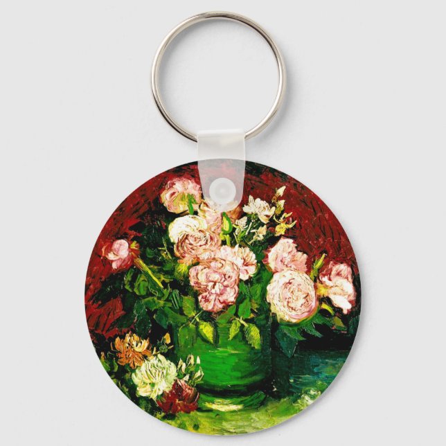 Chaveiro Van Gogh Peonies e Rosas (Frente)