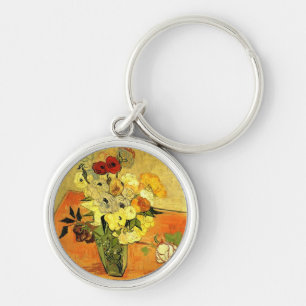 Chaveiro Van Gogh que pinta videiras lunáticas das flores