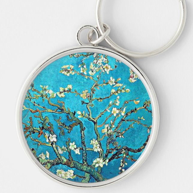 Chaveiro Van Gogh - Ramificações com Almond Blossoms (Frente)