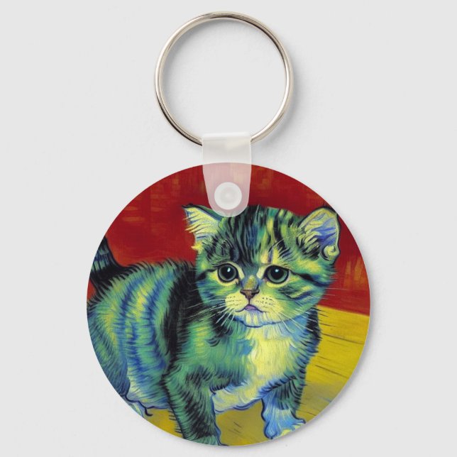 Chaveiro Van Gogh Tabby Cat (Frente)