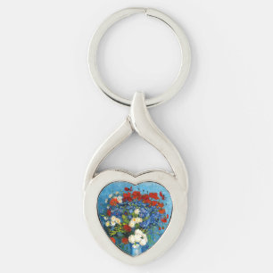Chaveiro Van Gogh Vase com Cornflower e Poppies