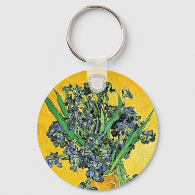 Chaveiro Van Gogh - Vase com fundo amarelo irlandês (Frente)