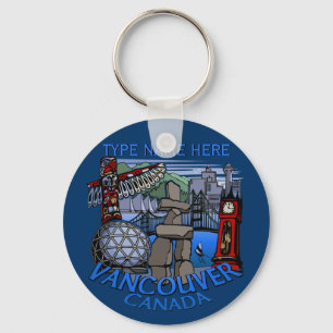 Chaveiro Vancouver Canada Key Chain Personalization Souveni