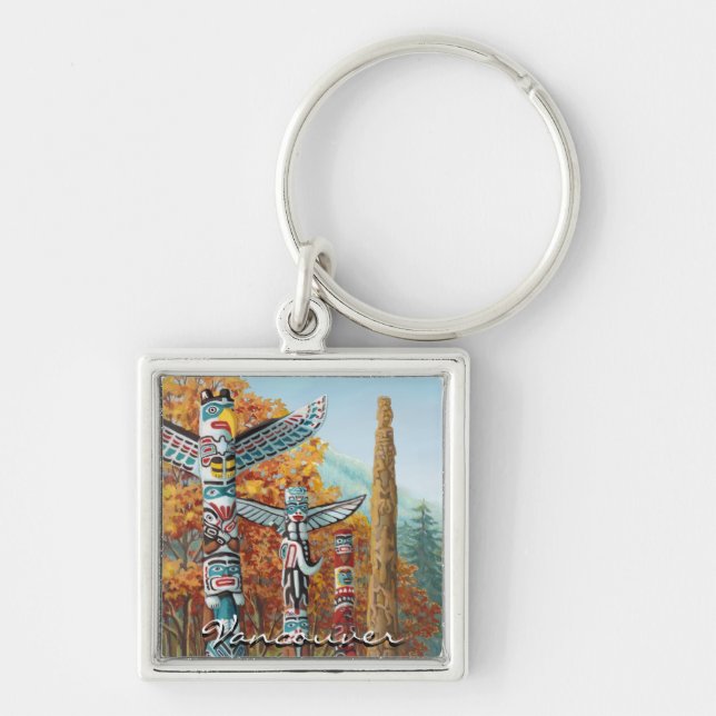 Chaveiro Vancouver Canada Key Chain Totem Polonês Souvenirs (Frente)