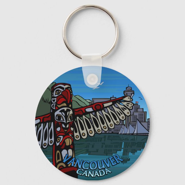 Chaveiro Vancouver Canada Key Chain Totem Souvenirs (Frente)