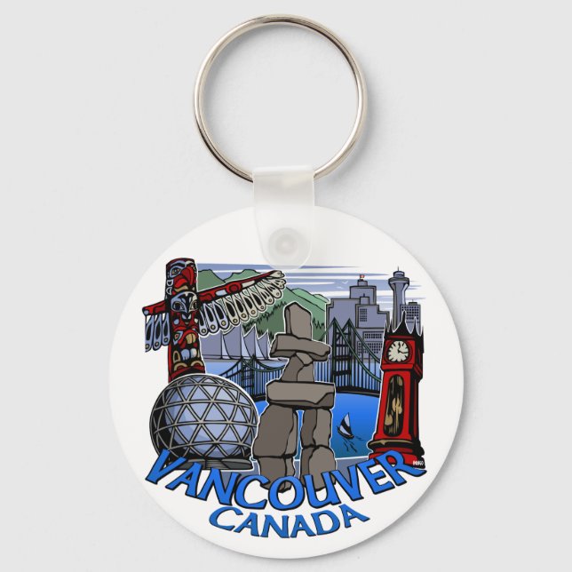 Chaveiro Vancouver Canada Key Chain Vancouver Souvenirs (Frente)