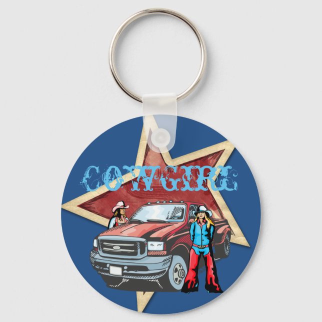 Chaveiro Vaqueiras Ocidentais com Caminhão e Estrela (Frente)