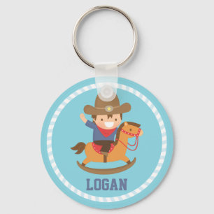 Chaveiro Vaqueiro Fofo em Cavalo de Balanço Personalizado