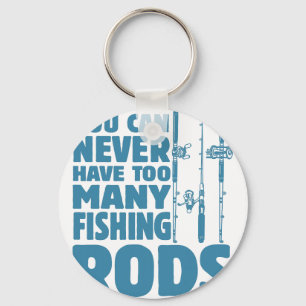 Chaveiro Varas de Pesca de Design de Pescador Engraçado par