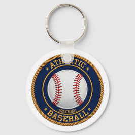 Chaveiro Varsity Baseball Red Stitch Keychain