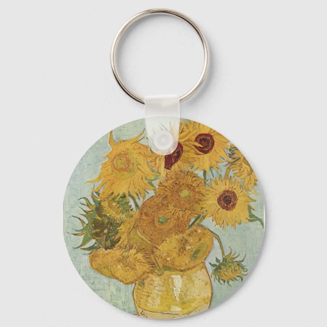 Chaveiro Vase com 12 girassóis Vincent Van Gogh (Frente)