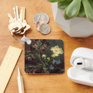 Chaveiro Vase com Myosotis e Peonies por Vincent van Gogh