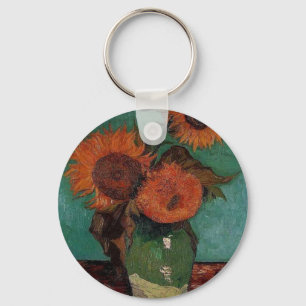 Chaveiro vaso com três girassóis, van Gogh