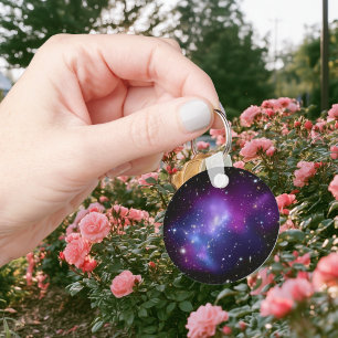 Chaveiro Vazio de Fotografia Espacial Celestial Roxo