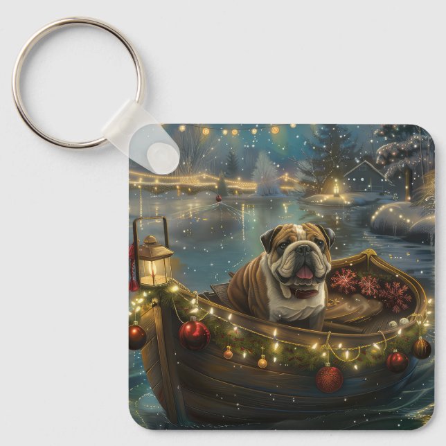 Chaveiro Vazio Festivo de Buldogue (Frente)