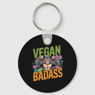 Chaveiro Vegan Bodybuilder Weightlifter Gorilla