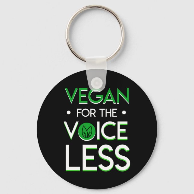 Chaveiro Vegan Para Presentes Vegetarianos Sem Voz (Frente)
