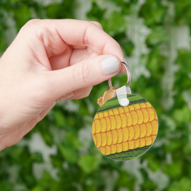 Chaveiro Vegetais de Comidas de safra; Milho Amarelo no for (Mão)