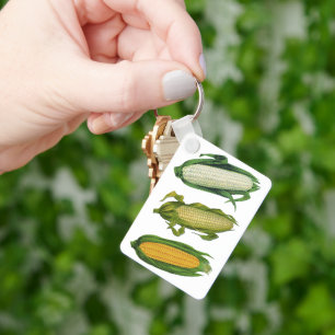 Chaveiro Vegetais saudáveis da comida do vintage, milho