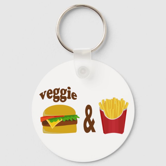Chaveiro Veggie Burger e Fries (Frente)
