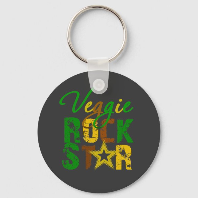 Chaveiro Veggie Rock Star (Frente)