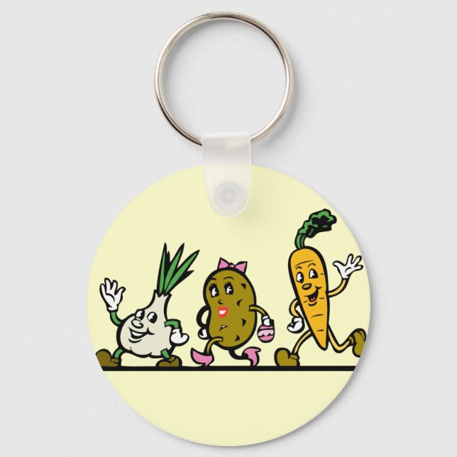 Chaveiro Veggies a passear! (Frente)