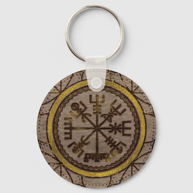 Chaveiro Vegvisir. O Compasso de Visualização da Navegação  (Frente)