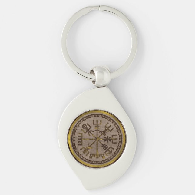Chaveiro Vegvisir. O compasso mágico de Viking da navegação (Frente)