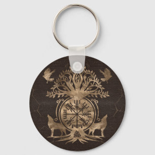 Chaveiro Vegvisir - Ornamento de Compass Viking