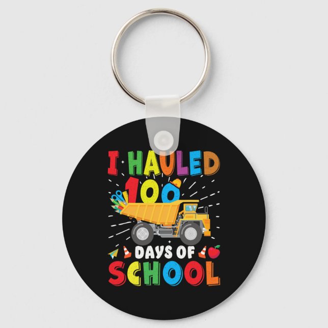 Chaveiro Veículo De Construção 100 Dias De Roupa De Escola (Frente)