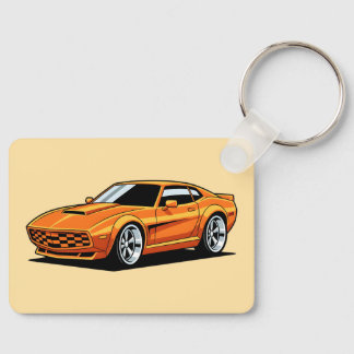 Chaveiro Veículo de Desenho Animado Laranja