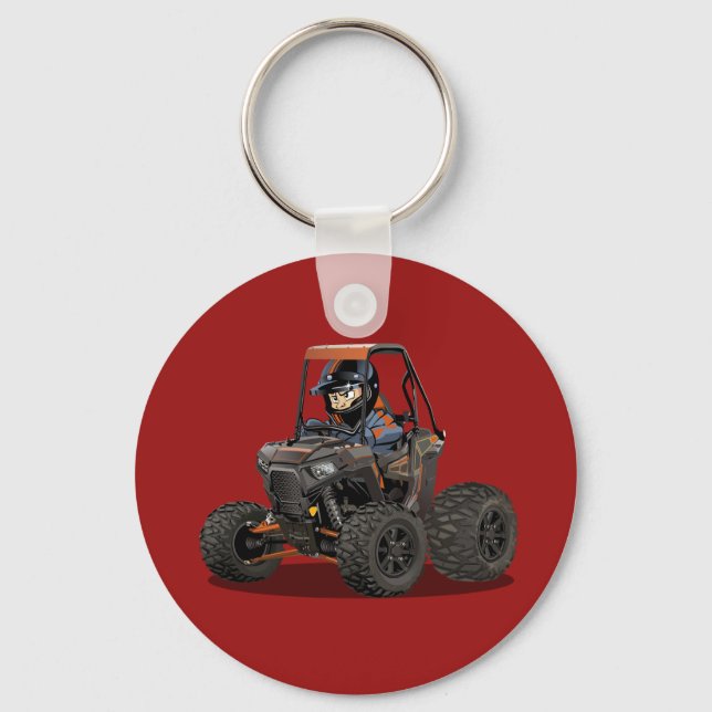 Chaveiro Veículo off-road de desenho animado UTV (Frente)